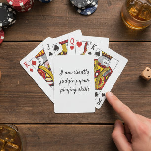 Grappig stilletjes oordelen over je speelvaardighe pokerkaarten