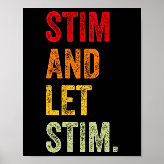 Grappig Stim en Laat Stim Autisme Bewustzijn Maand Poster (Voorkant)
