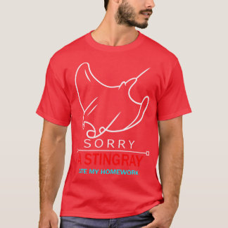 GRAPPIG STINGRAY AT MIJN HUISWERK Student School G T-shirt