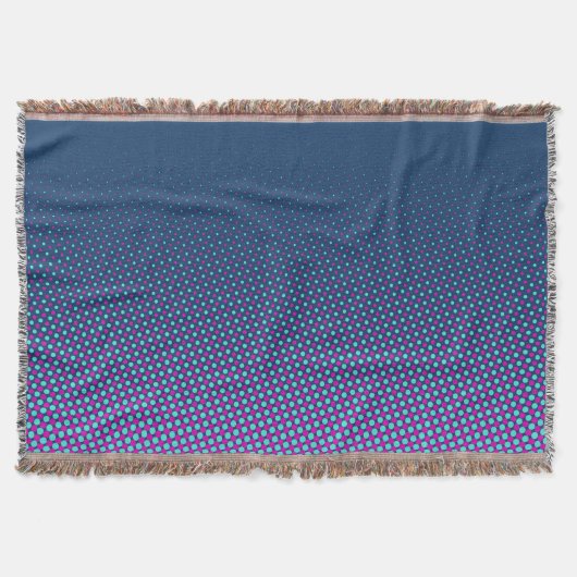 Grappig Stip Patroonblauw roze + uw idee Deken (Voorkant)