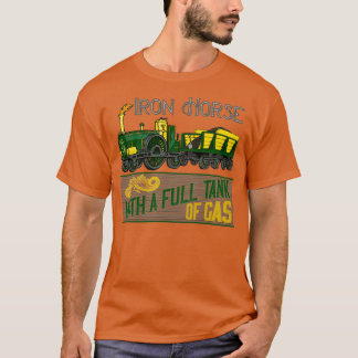 grappig stoomlocomotief ijzerpaard t-shirt