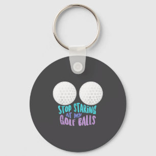 Grappig Stop Met Het Aankijken Van Mijn Golf _ Moo Sleutelhanger