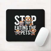 Grappig Stop met het eten van de honden en katten Muismat (Met muis)