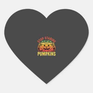Grappig Stop Met Staren Naar Mijn Pompoenen Hallow Hart Sticker