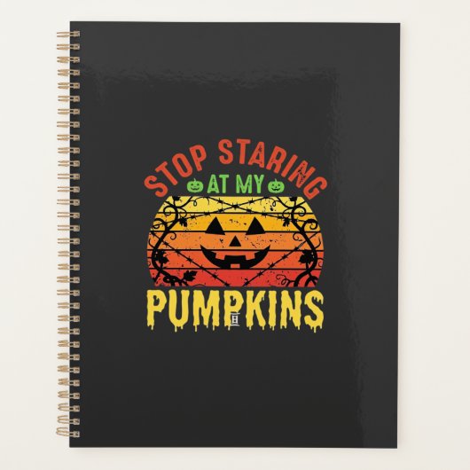 Grappig Stop Met Staren Naar Mijn Pompoenen Hallow Planner (Voorkant)
