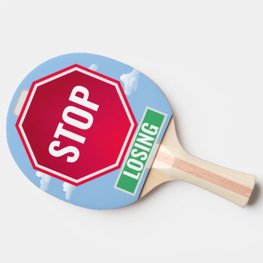 Grappig stop met verliezen tafeltennisbatje (Zijkant)