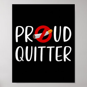 Grappig stoppen met roken quote poster