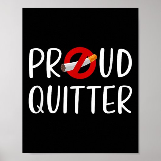 Grappig stoppen met roken quote poster (Voorkant)