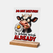 Grappig storen koe woord kunst acryl bord (Hoek)