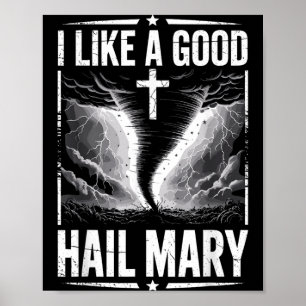 Grappig stormjager kostuum Jezus geloof Poster