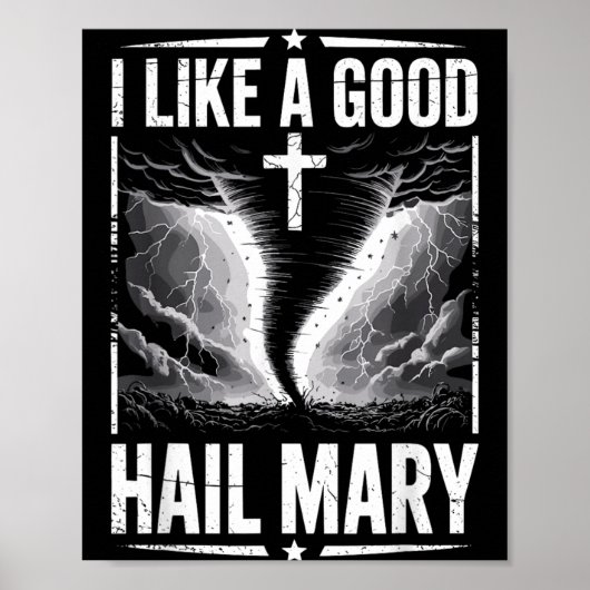 Grappig stormjager kostuum Jezus geloof Poster (Voorkant)