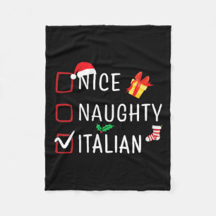 Grappig Stoute Leuke Italiaanse kerstfamilie pyjam Fleece Deken