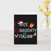 Grappig Stoute Leuke Italiaanse kerstfamilie pyjam Kaart (Gele Bloem)