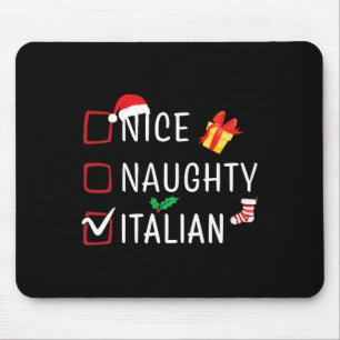 Grappig Stoute Leuke Italiaanse kerstfamilie pyjam Muismat