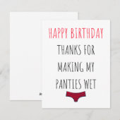 Grappig stoute verjaardagskaart voor hem feestdagenkaart (Voorkant / Achterkant)