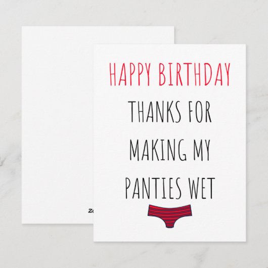 Grappig stoute verjaardagskaart voor hem feestdagenkaart (Voorkant / Achterkant)