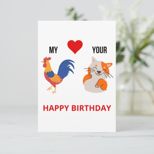 Grappig stoute verjaardagskaart voor volwassenen bedankkaart (Staand voorkant)