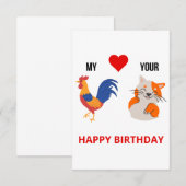 Grappig stoute verjaardagskaart voor volwassenen bedankkaart (Voorkant / Achterkant)