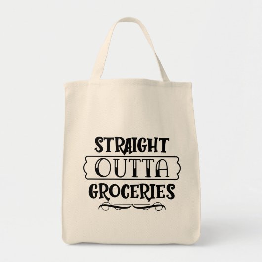 Grappig Straight Outta Boodschappen Tote Bag (Voorkant)