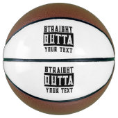 Grappig 'Straight Outta Jouw tekst' Basketbal (Voorkant)