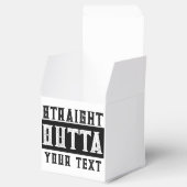 Grappig 'Straight Outta Jouw tekst' Bedankdoosjes (Geopend)