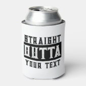 Grappig 'Straight Outta Jouw tekst' Blikjeskoeler (Blikje Voorkant)