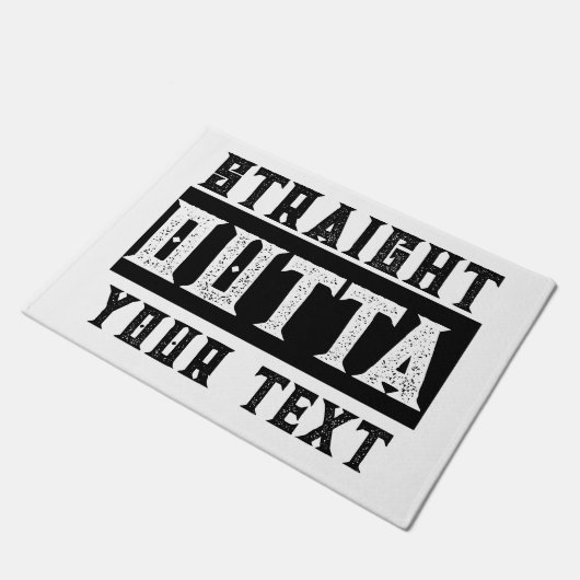 Grappig 'Straight Outta Jouw tekst' Deurmat (Schuin)