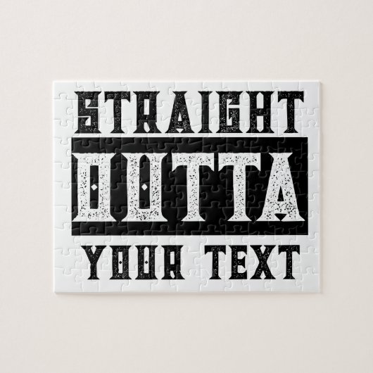 Grappig 'Straight Outta Jouw tekst' Legpuzzel (Horizontaal)