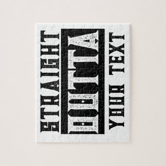 Grappig 'Straight Outta Jouw tekst' Legpuzzel