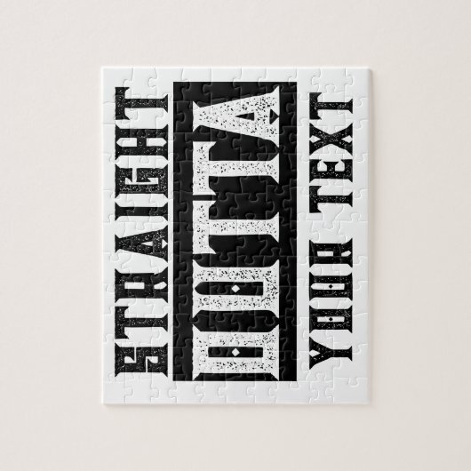Grappig 'Straight Outta Jouw tekst' Legpuzzel (Verticaal)