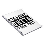 Grappig 'Straight Outta Jouw tekst' Notitieboek (Rechterzijde)