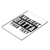 Grappig 'Straight Outta Jouw tekst' Notitieboek (Linkerzijde)