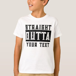 Grappig 'Straight Outta Jouw tekst' T-shirt