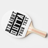 Grappig 'Straight Outta Jouw tekst' Tafeltennisbatje (Zijkant)