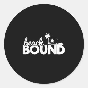 Grappig Strand Gebonden Oceaan Zomer Vakantie Gift Ronde Sticker
