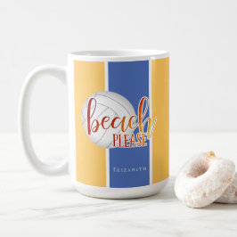 Grappig strand gezegde gepersonaliseerde meisjes v koffiemok