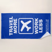 Grappig strand handdoek met humoristische prijsopg (Voorkant)