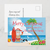 Grappig strand Kerstmis Groeten Briefkaart (Voorkant / Achterkant)