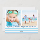 Grappig strand Kerstmis Kust Feestdagenkaart (Achterkant)