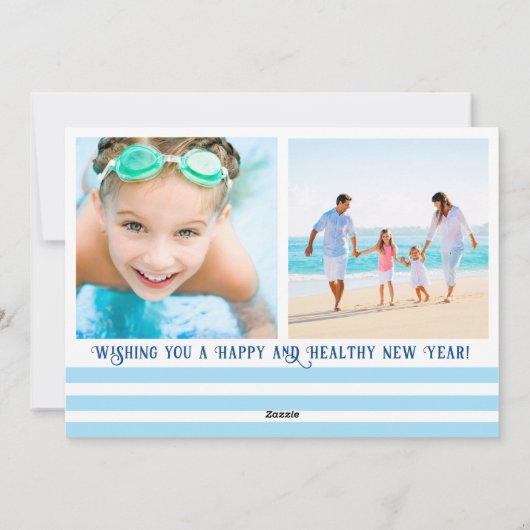 Grappig strand Kerstmis Kust Feestdagenkaart (Achterkant)