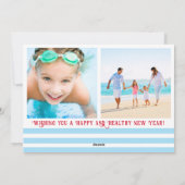 Grappig strand Kerstmis Kust Feestdagenkaart (Achterkant)