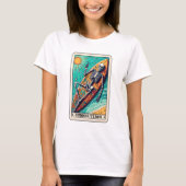 Grappig Strand Zomer Vibes Surfboard Skeleton Taro T-shirt (Voorkant)