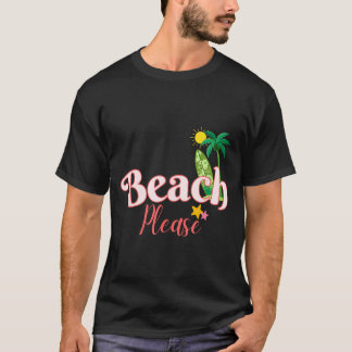 Grappig strand zomervakantie grafisch leuk zeekant t-shirt