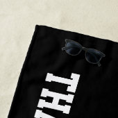 Grappig strandhanddoekcadeau voor bowlingfans strandlaken (In situ)