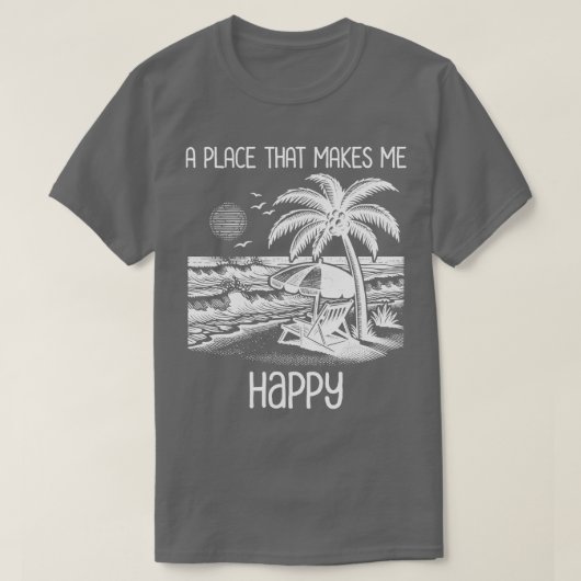 Grappig Strandleven T-shirt (Design voorkant)
