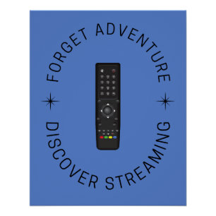 Grappig Streaming Poster   Decor voor tv- of filmf