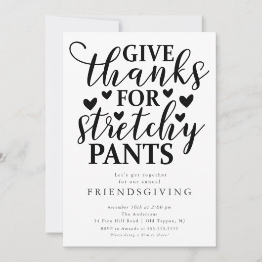 Grappig Stretchy Broek Vriendschapsgeschenk Kaart (Voorkant)