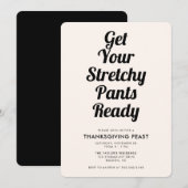 Grappig stretchy pants Thanksgiving diner zwart Kaart (Voorkant / Achterkant)