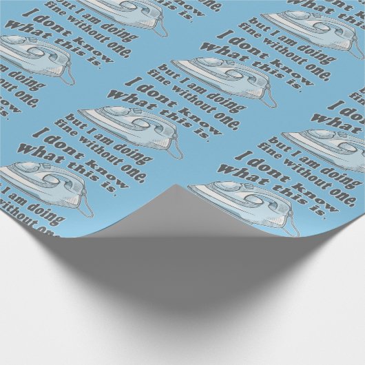 Grappig strijkontwerp Ik haat strijken Cadeaupapier (Hoek)