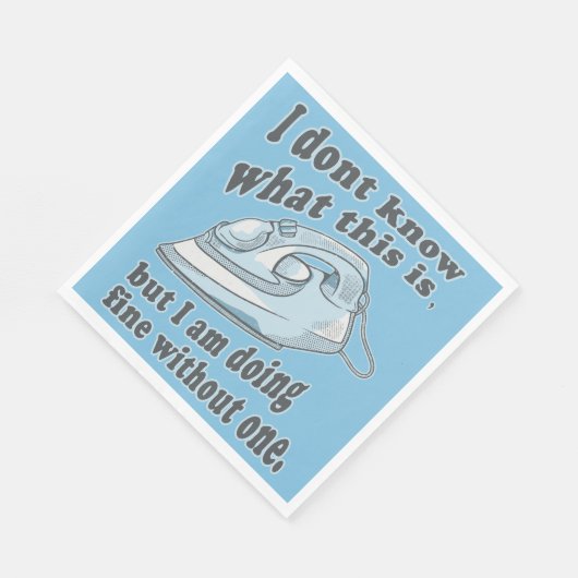 Grappig strijkontwerp Ik haat strijken Servet (Hoek)